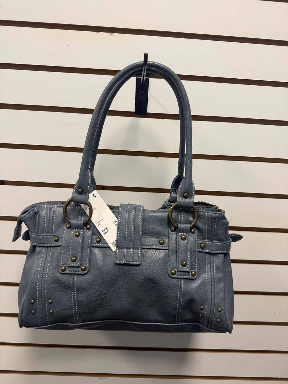 BDG Karlie Lock Shoulder Bag in Blue with Charm NWT - Picture 4 of 8